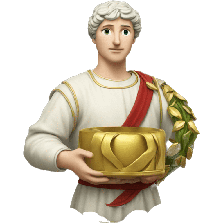 Petrarch holds a golden laurel wreath in his hand emoji