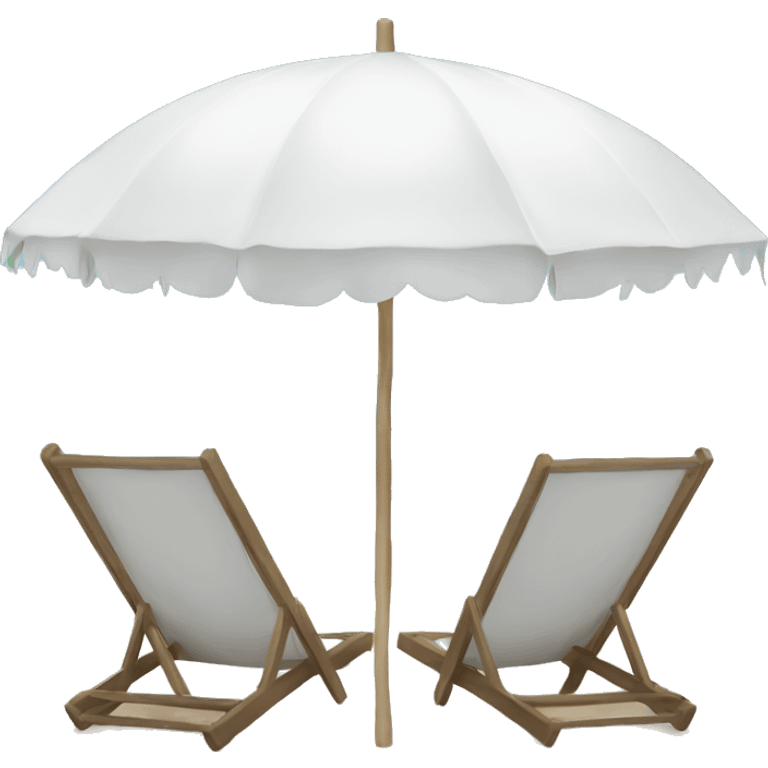 White beach umbrella  emoji