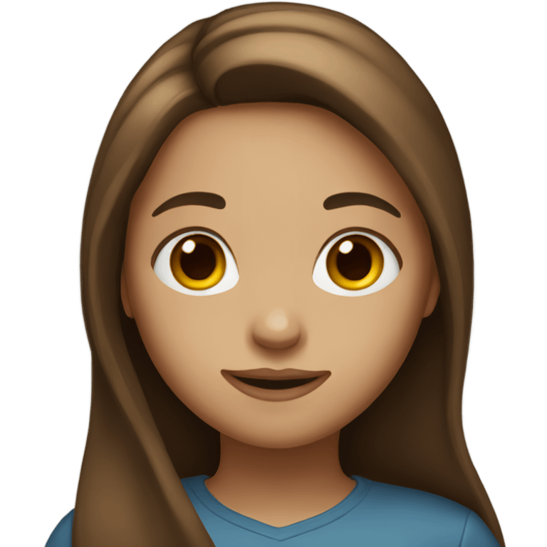 girl with long brown hair emoji