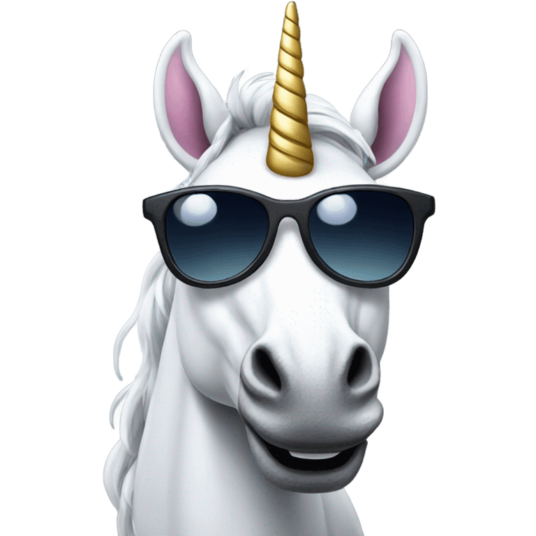 unicorn with sunglasses emoji