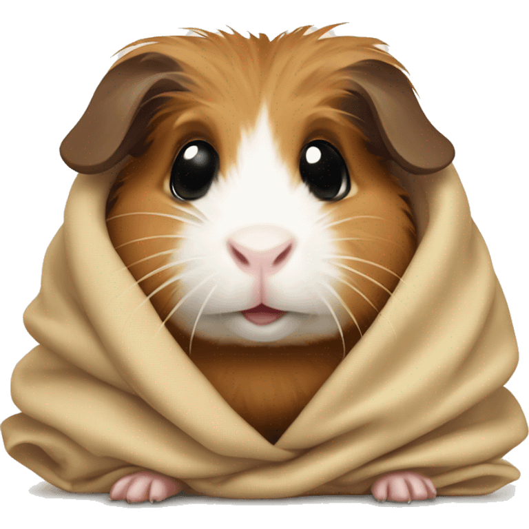 Guinea pig with beige blanket emoji