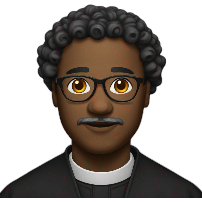 Black curllies catholic priest emoji