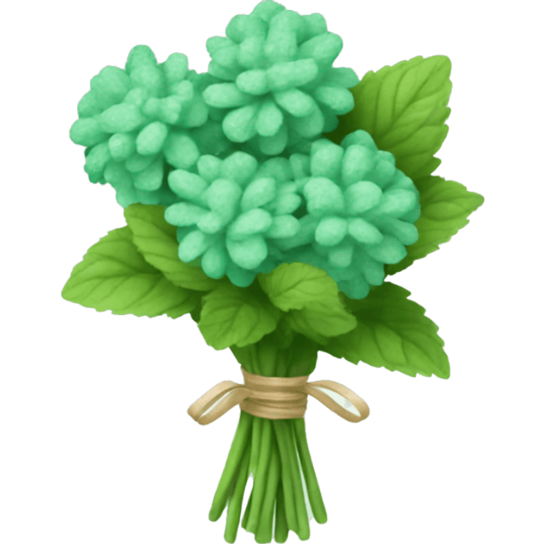 bouquet of mint emoji