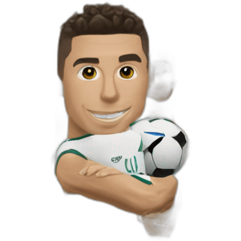 Ronaldo qui pete une barre emoji