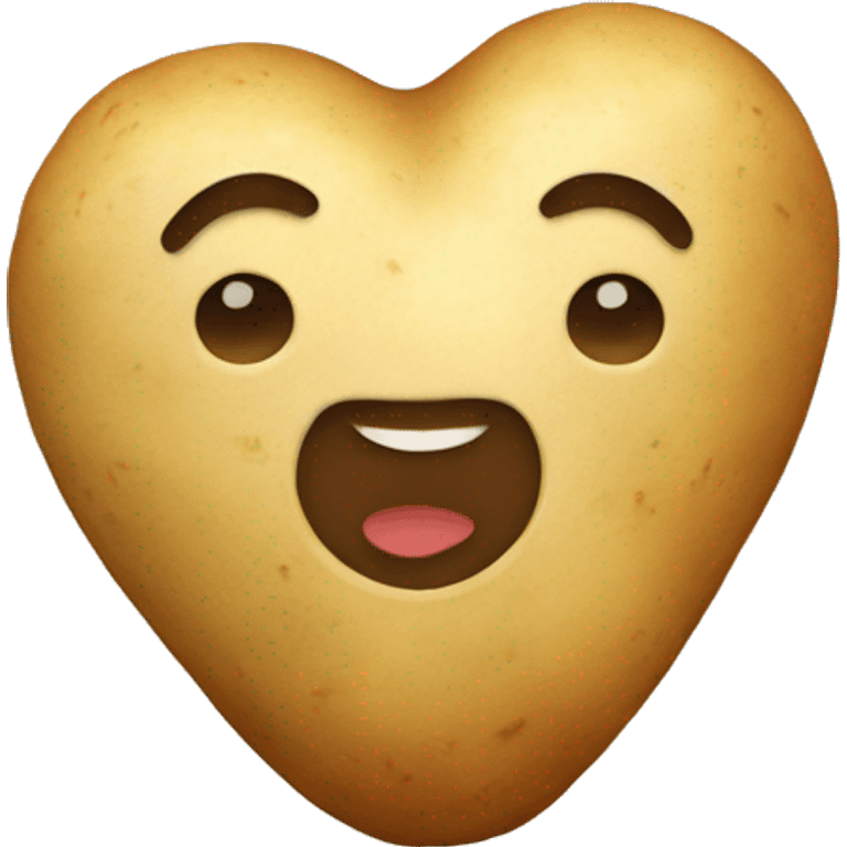 beige heart with potatoes emoji