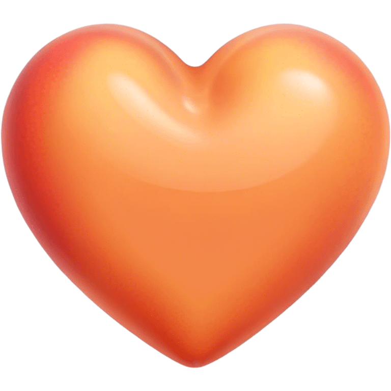 Peach color heart emoji