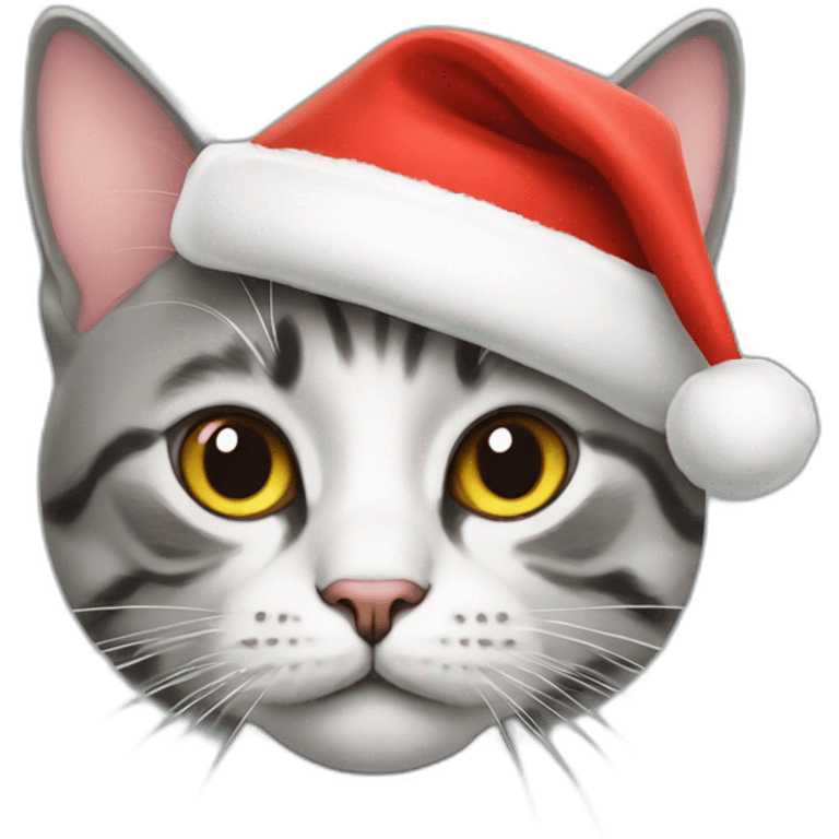 cat in Santa's hat emoji