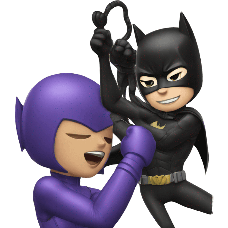 catwoman punches batman emoji