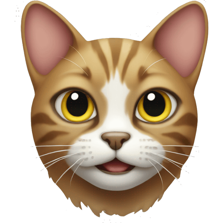 Freaky looking cat emoji