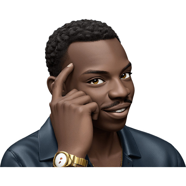 stylish dark-skinned male portrait emoji