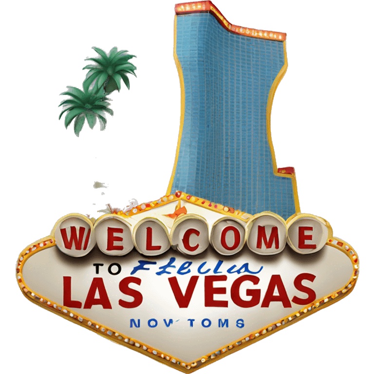 welcome to Las Vegas sign emoji