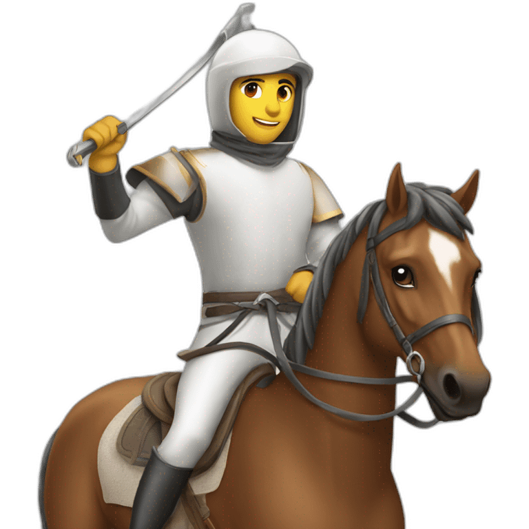 Arab horse rider with lance emoji