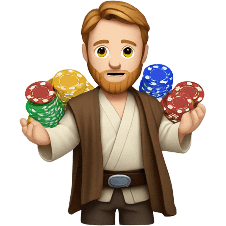 Obi wan kenobi with poker chips emoji