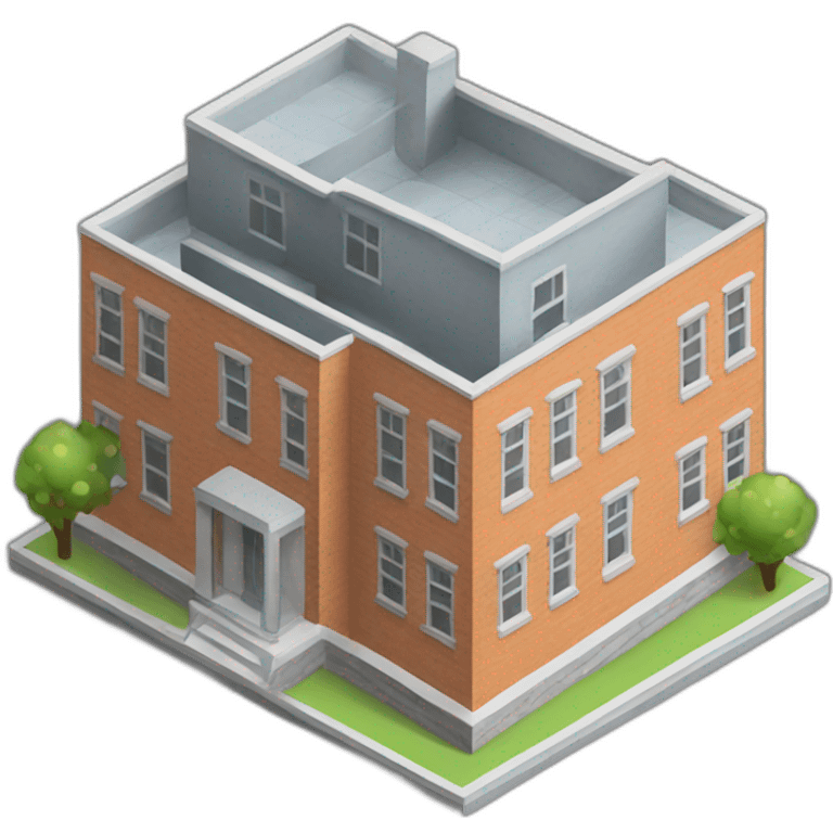 building model isometric emoji