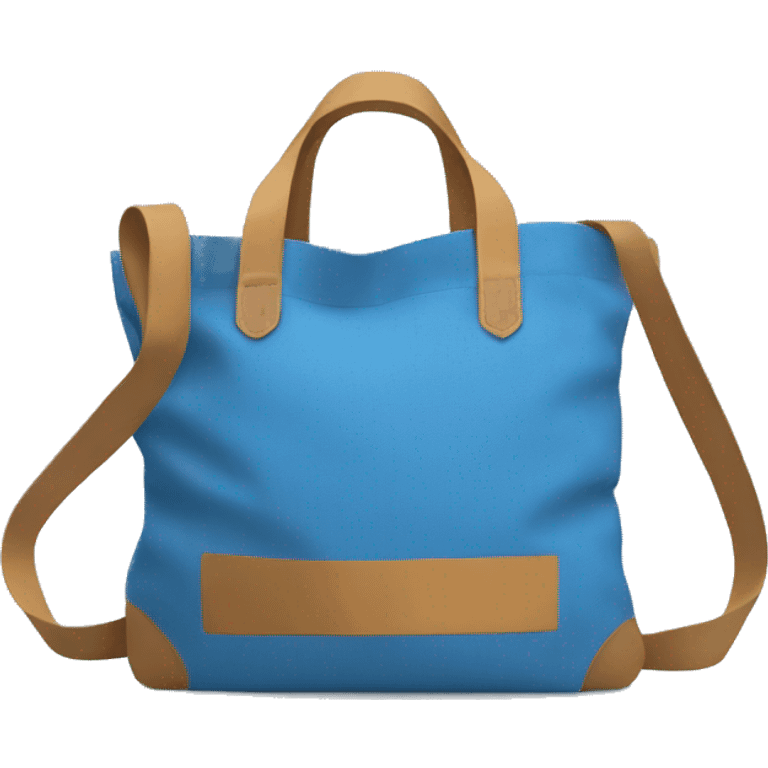 Blue canvas bag with blue straps emoji