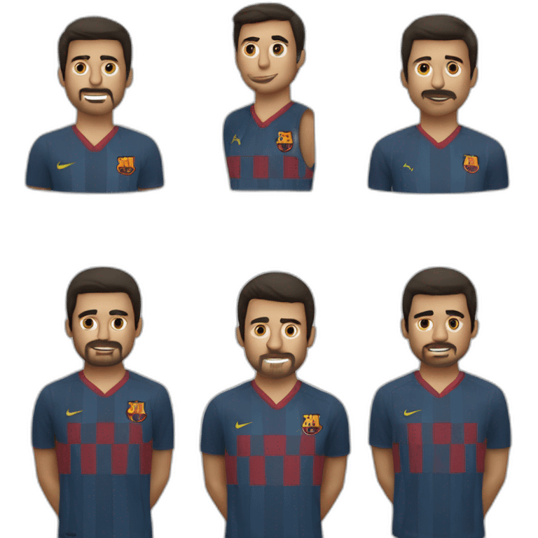 Barrera de 3 personas tiro libre de barcelona emoji