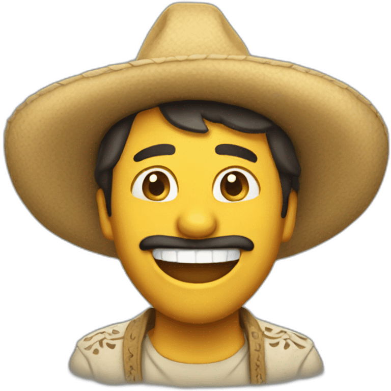 Mexican dude laughing out loud emoji