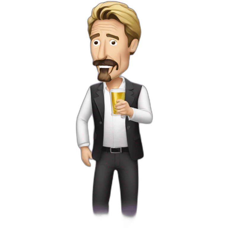 John mcafee partying emoji