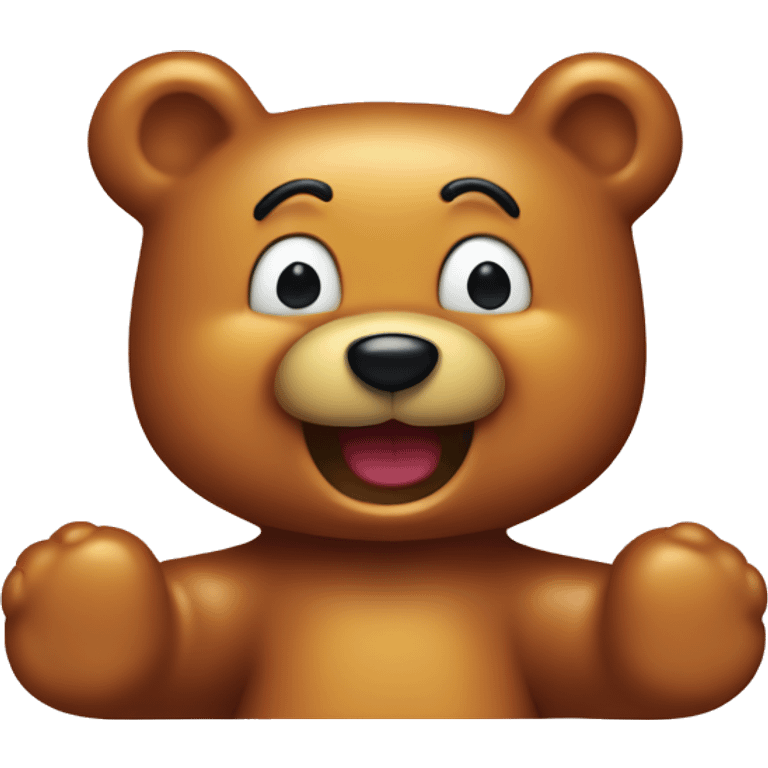 Goofy gummy bear emoji