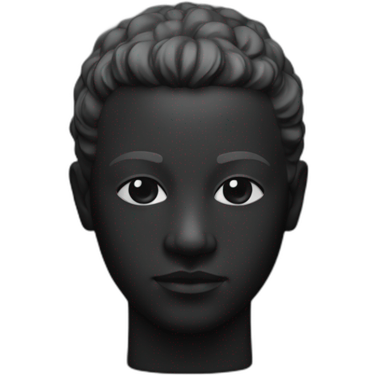 Pray statue black emoji