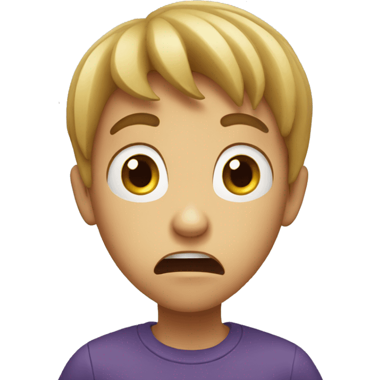 Scared boy emoji