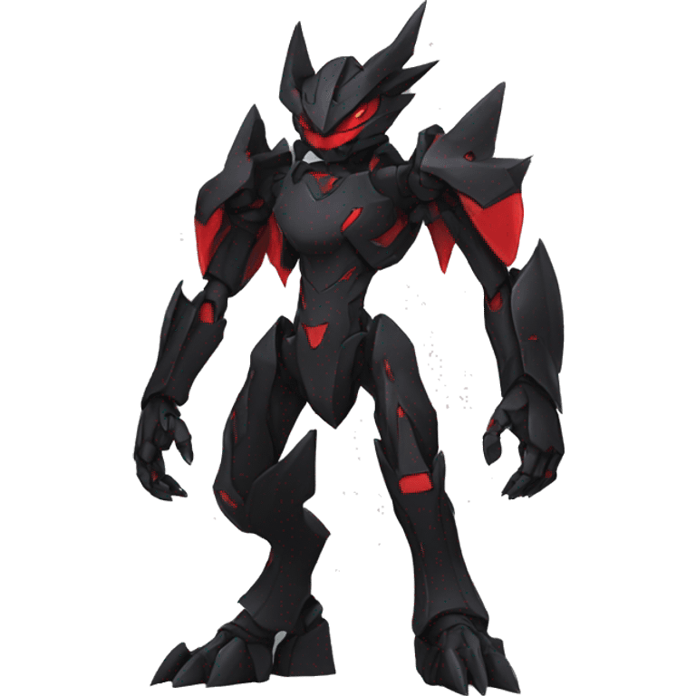  Cool Edgy Black Red Digimon-Fakemon full body emoji