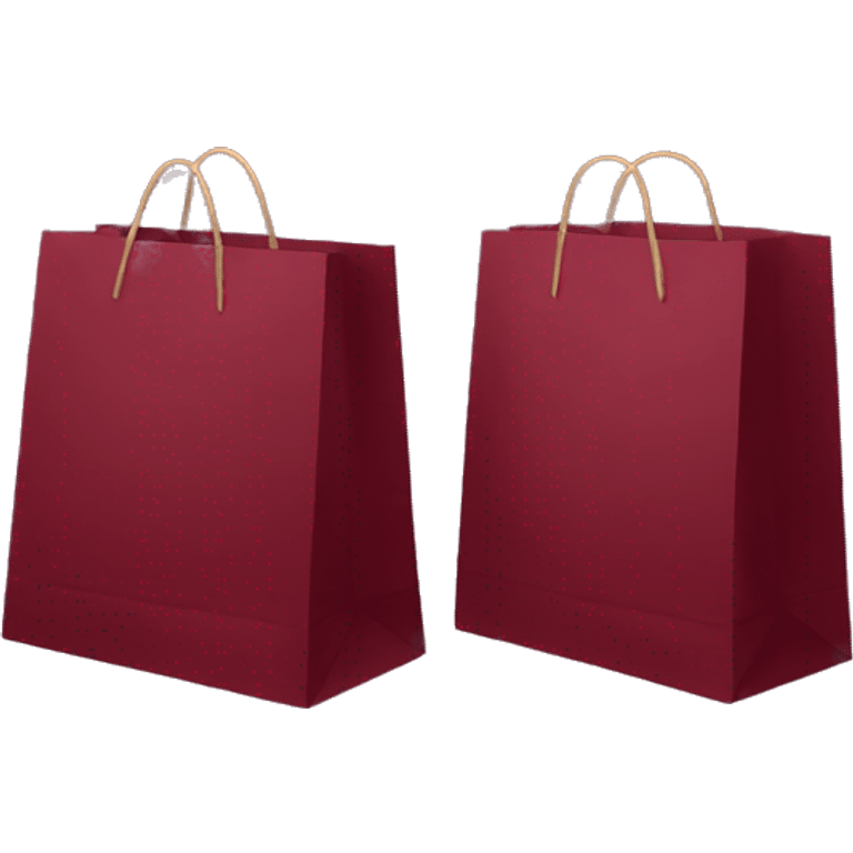 Two Burgundy shopping bags  emoji