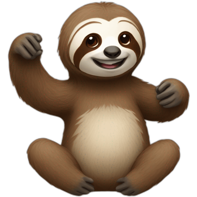 sloth with italian hand gesture emoji