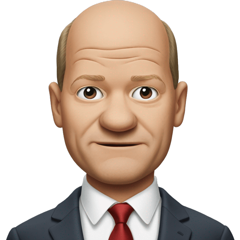 Olaf Scholz photorealistic shrugs emoji