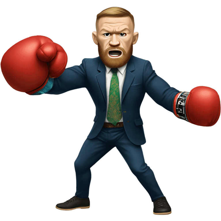 Conor mcgregor throwing a punch full body emoji