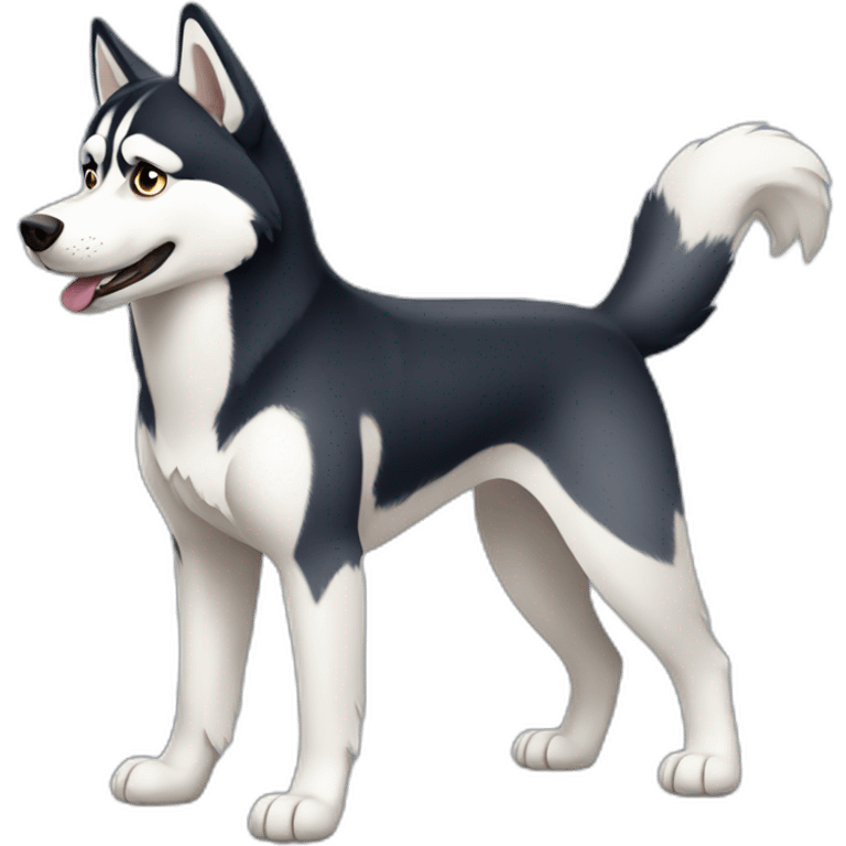 husky full body emoji