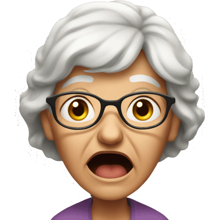 Old lady shocked  emoji