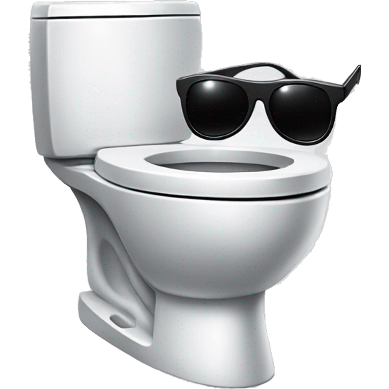 Toilet bowl wearing sunglasses emoji