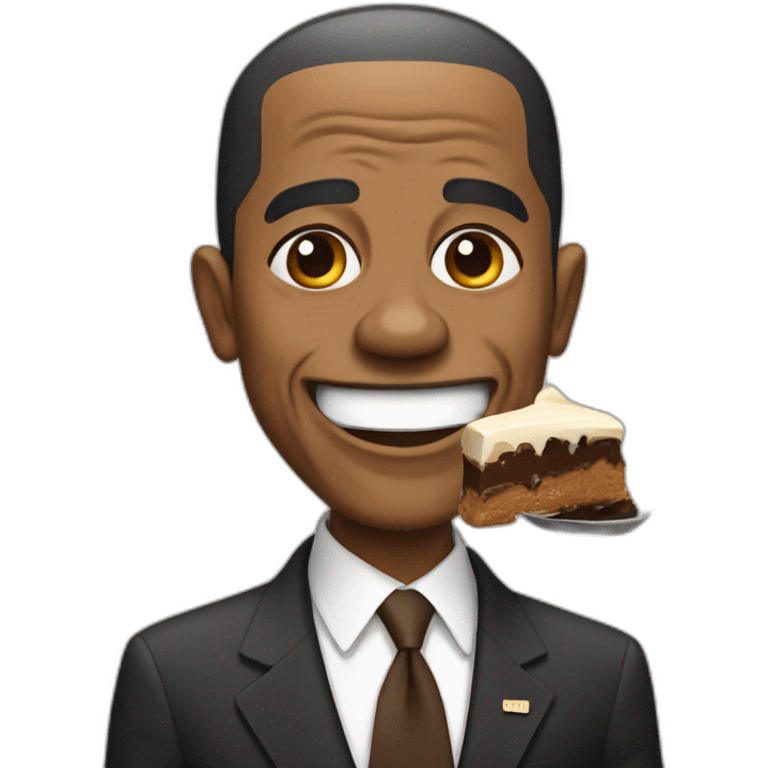 obama eating fudge emoji