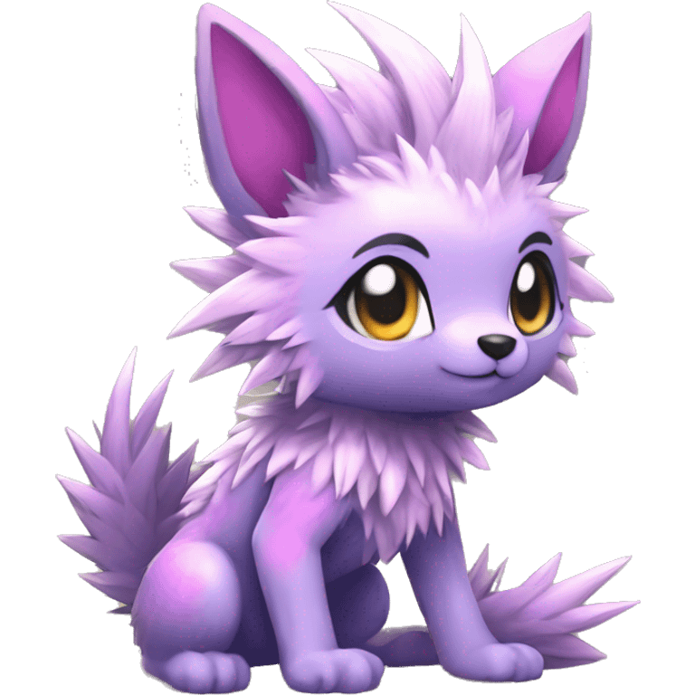 Anthro Scalie Spiky Cool Edgy Magical Shiny Colorful Pastel Sparkle Kemono-style Chibi Fantasy-Animal-Fakémon-Pokémon-Hybrid Fur Sona Aesthetic Full Body emoji