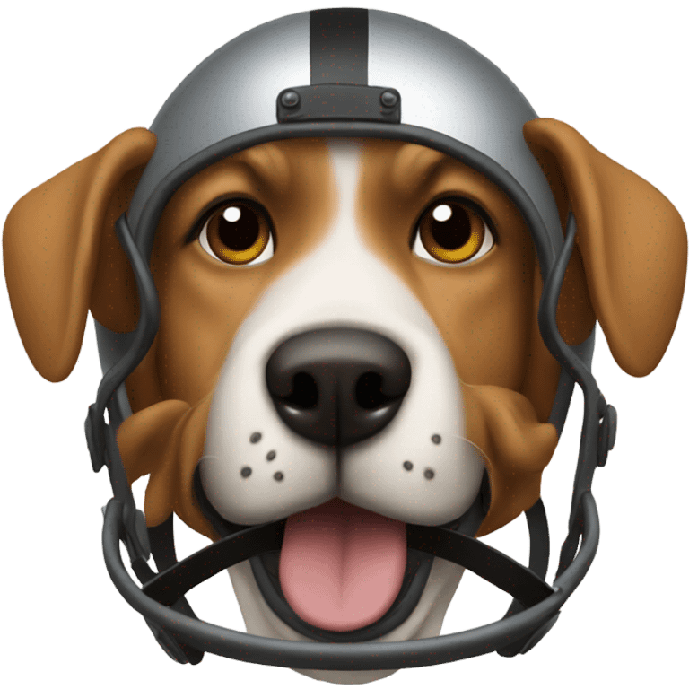 Dog in a football helmet emoji