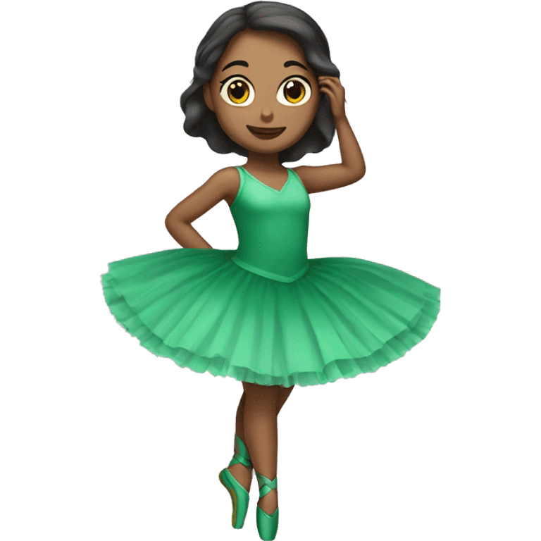 bailarina verde emoji