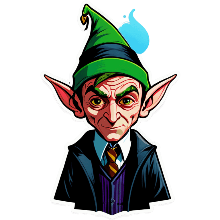 Dobbie the elf from Harry Potter as a gangster emoji