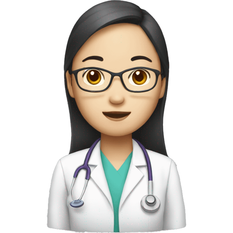 female East Asian pediatrician emoji