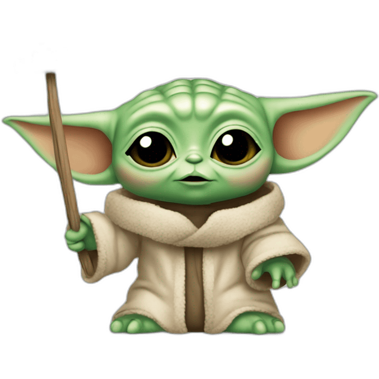  baby yoda with a sign saying free emoji