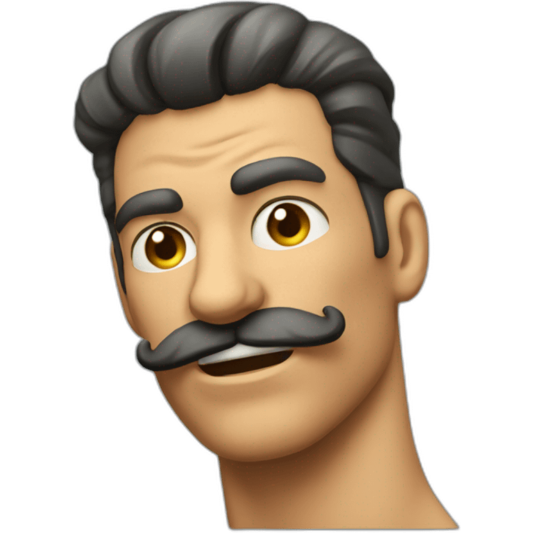 Muscle mustache expressive Cuban man emoji