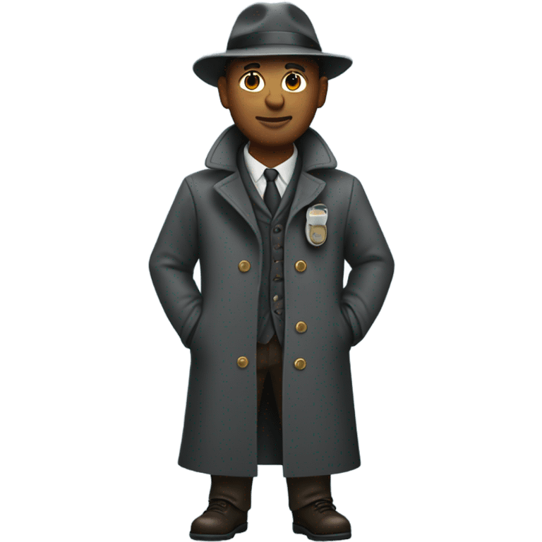 Water bottle wearing detective coat emoji