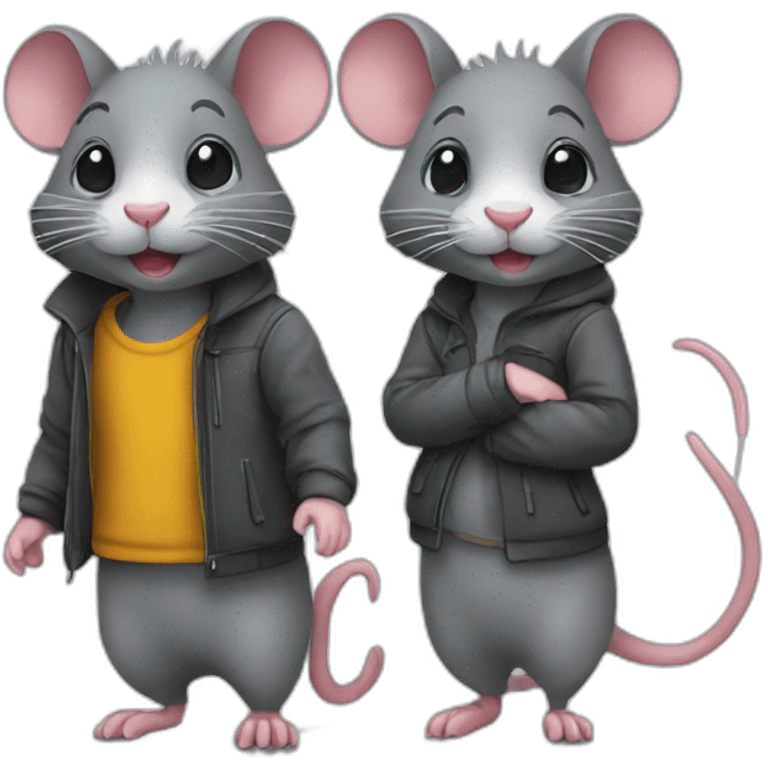 Rat with girlfriend emoji