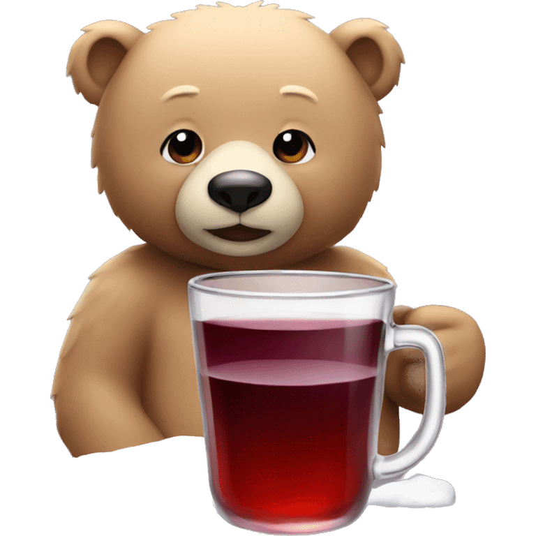 Bear with mulled wine  emoji