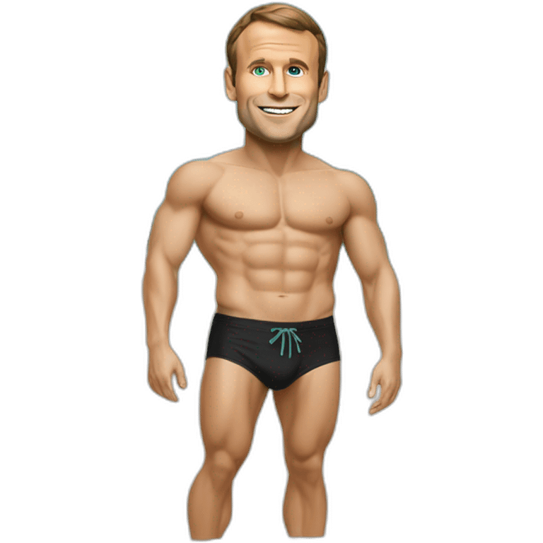 Macron en bikini emoji