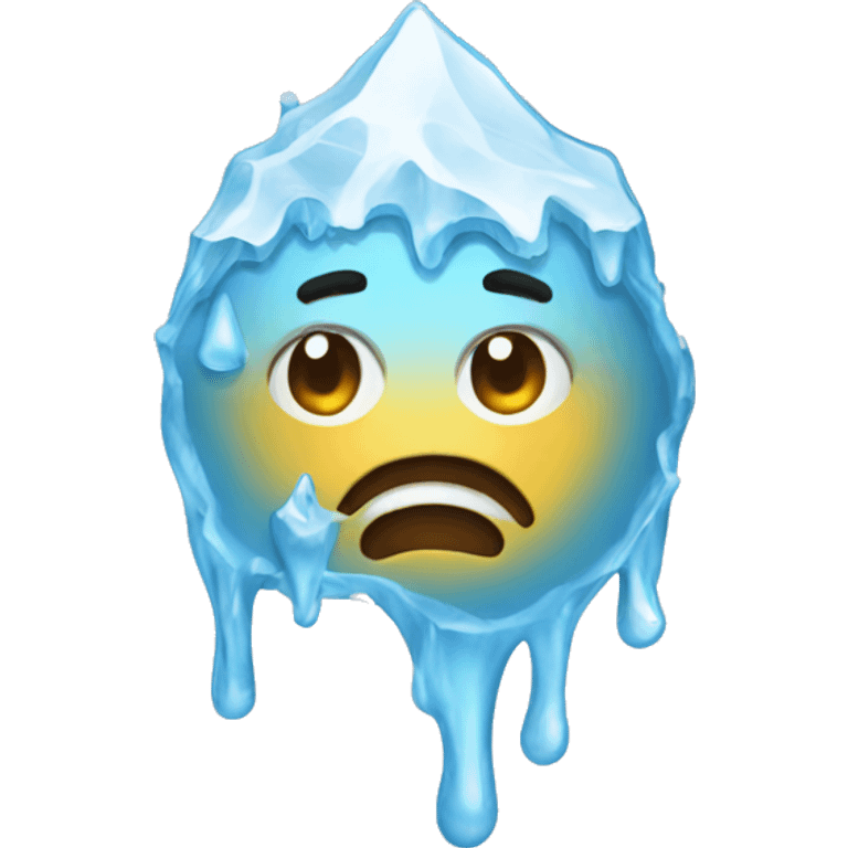 Ice melting emoji