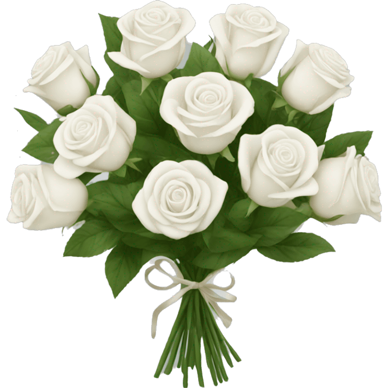 white rose bouquet  emoji