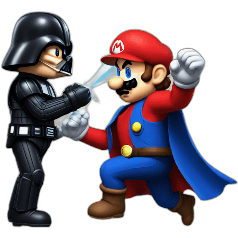 Mario fight darth vader emoji