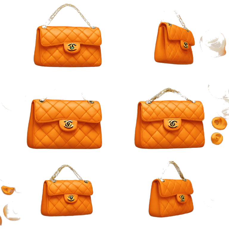 Chanel bag orange emoji