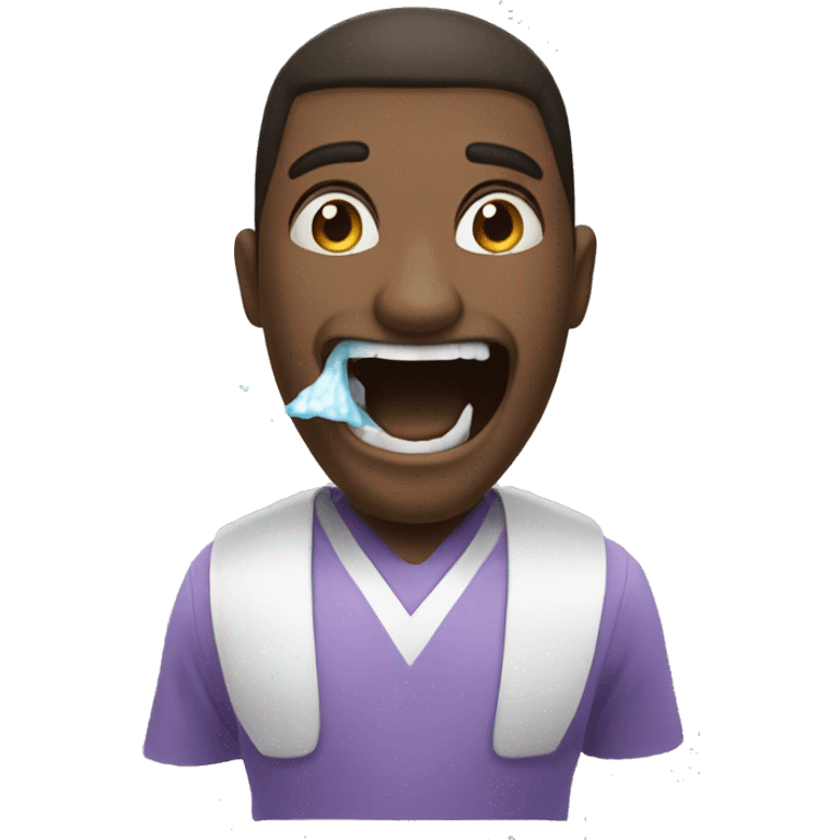 Emoji lavando se los dientes  emoji